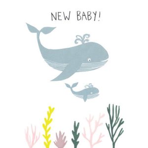 Just Like Sophie New Baby Whale Card