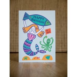 Lunar Apple Mermaid Card