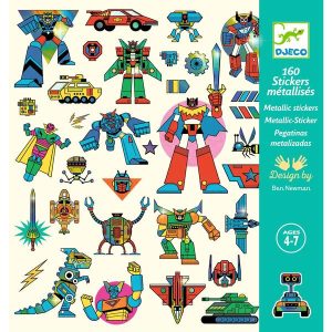 Djeco Metallic Stickers Robots