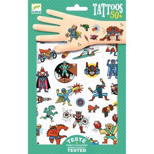 Djeco Temporary Tattoos Heroes vs Villains