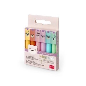 Legami Teddy's Style Mini Pastel Highlighters