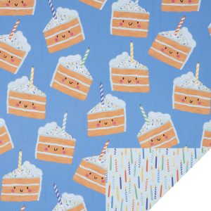 Glick Gift Wrap Sheet - Cakey Blue