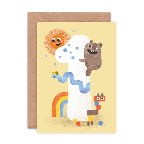 Emily Nash Crazy Critters Age One Greeting Card