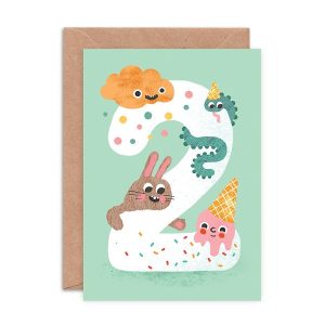 Emily Nash Crazy Critters Age Two Greeting Card