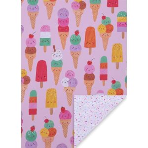 Glick Gift Wrap Sheet - Ice Cream / Sprinkles