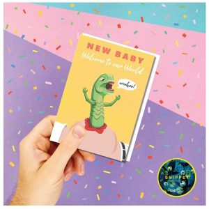 Snippet Art New Baby Alien Greetings Card