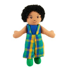 Lanka Kade Small Boy Doll - Brown Skin and Black Hair - New Design