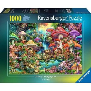 Ravensburger Merry Mushroom Village 1000pc jigsaw puzzle