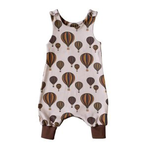 Ilo Sand Hot Air Balloons Organic Romper - 0 to 6 months