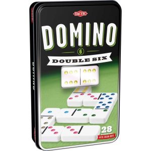 Tactic D6 Dominoes in Tin