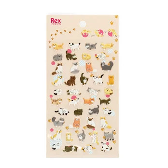 Rex London 3D Puffy Stickers - Cats