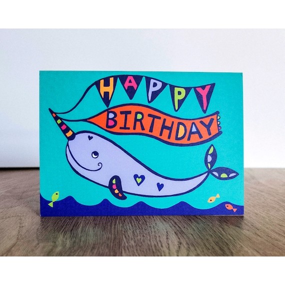 Lunar Apple Narwhal Card
