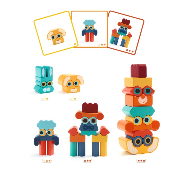 Djeco Ze Faces Wooden Game - Image 2